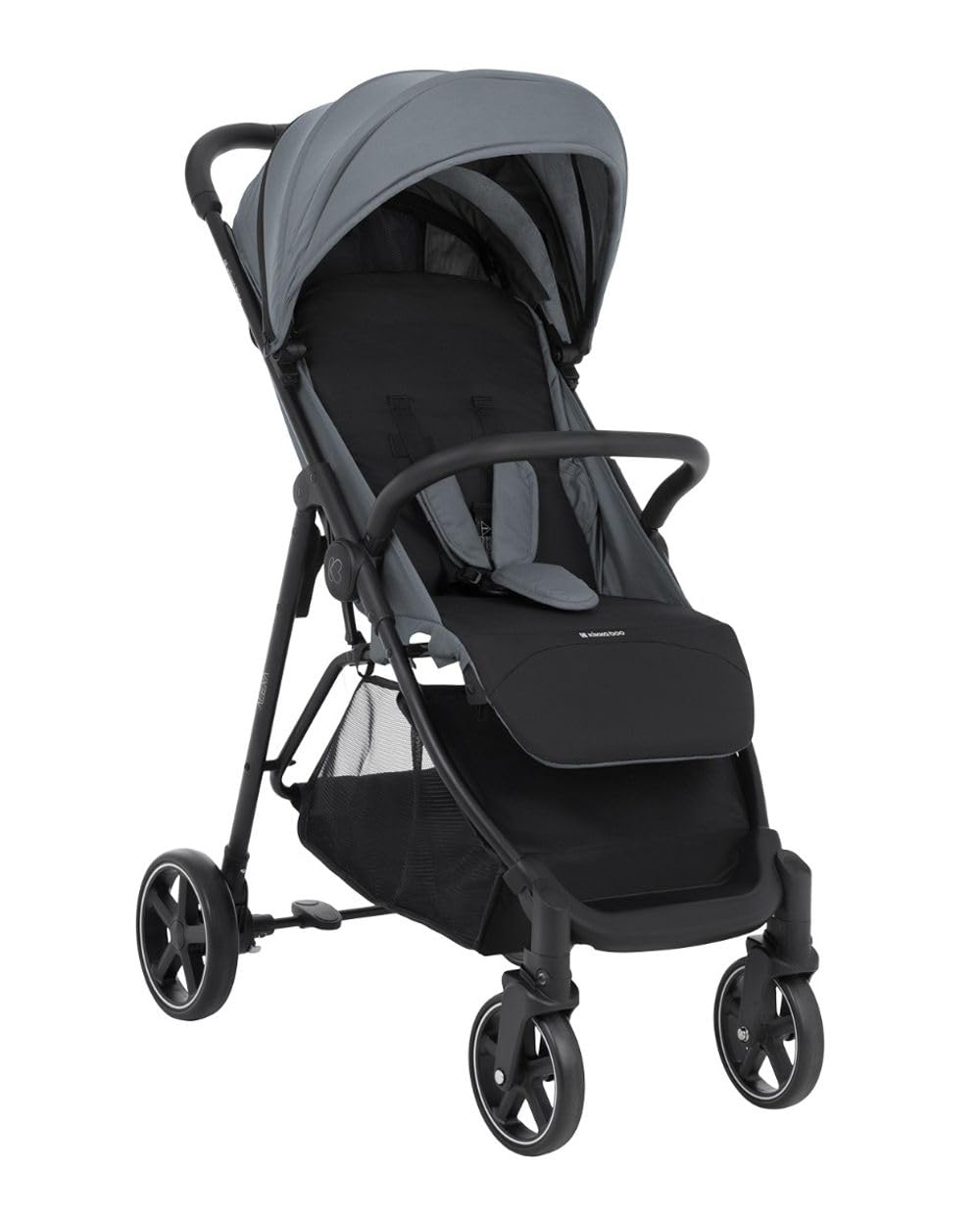 Kikkaboo Kinderwagen, Buggy Alexa 22 kg faltbar, Rückenlehne verstellbar, Gurt grau, grau