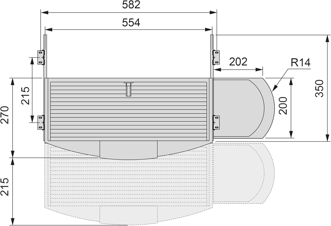 Emuca 4193121 3196621 Ausziehbare Tastaturablage mit zusätzlicher Einlage für die Maus, Grau