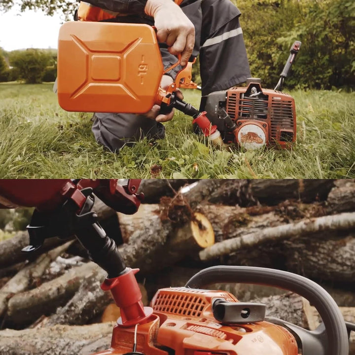 BW® Ausgiesser für Kraftstoffkanister Metall Benzinkanister 5/10 / 20 Liter - "Smart Spout" mit Trop