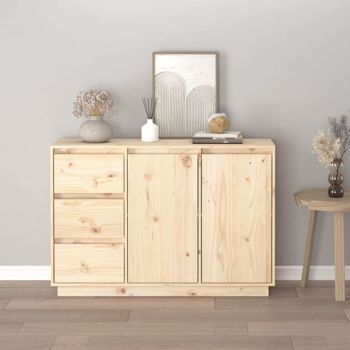 Gecheer Sideboard mit 2 Türen und 3 Schubladen Beistellschrank Flurschrank Kommode Standschrank Mehr