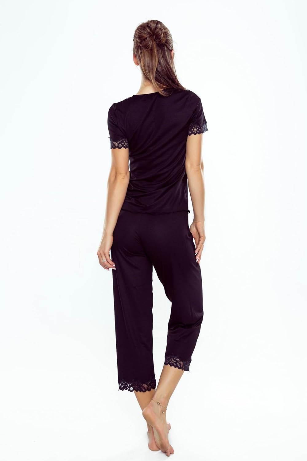 Selente Sweet Dreams modischer Schlafanzug/Shorty/Pyjama (Made in EU) kurz, Capri oder lang und mit