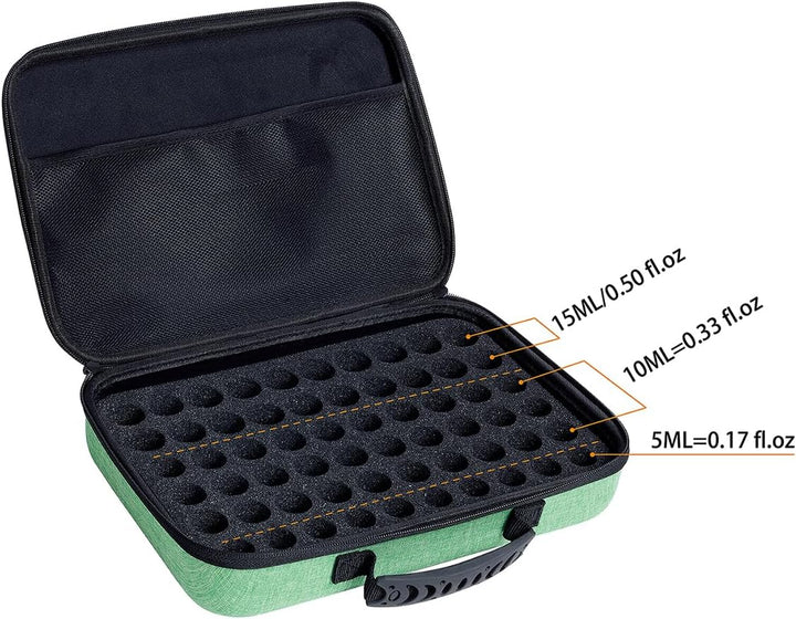ätherische Öle Tragetasche hält 60 Gitter für 1-3ML Rollenflaschen 5ml, 10ml, 15ml Flaschen Lagerung