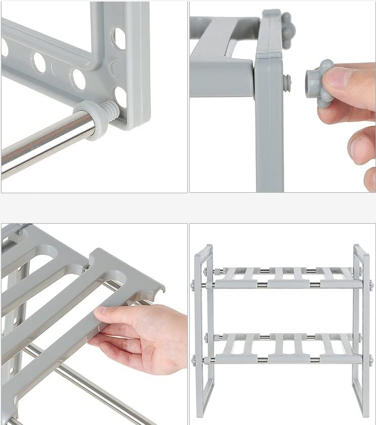 LANTUS Aufbewahrungsregal unter der Spüle, ausziehbar, für Küche, Badezimmer, Schlafzimmer, Wohnzimm