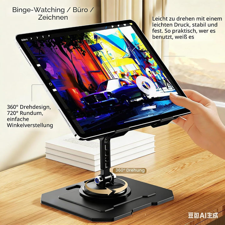 Babacom Laptop Ständer Höhenverstellbar mit Kühlpad & Doppelstangen: Ergonomischer, Faltbarer Notebo