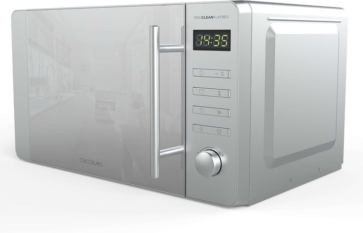 Cecotec Mikrowelle mit Grill Proclean 5120 Flatbed Mirror. Kapazität 20 l, 700 W, 5 Stufen, 800 W Gr