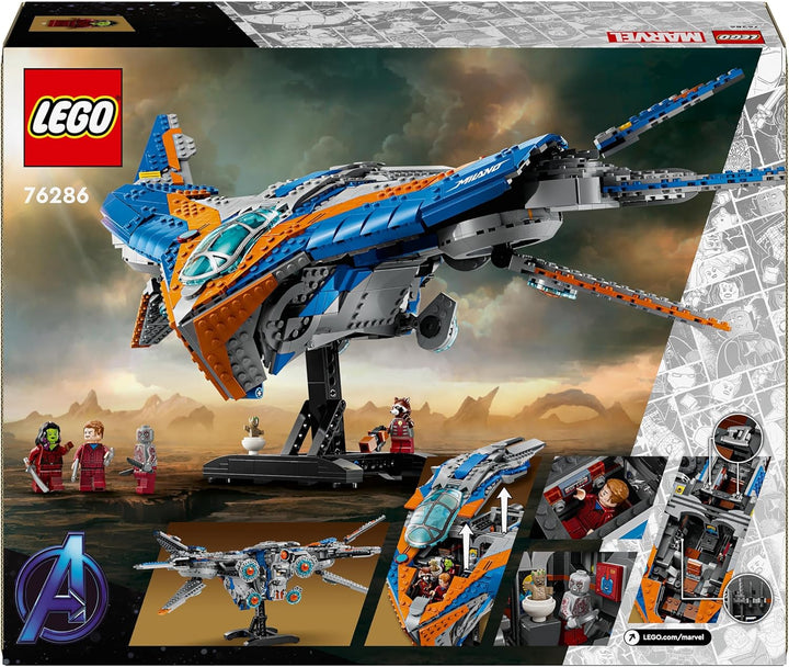 LEGO Marvel Guardians of The Galaxy: Die Milano, baubares Raumschiff-Modell mit 4 Superhelden-Minifi