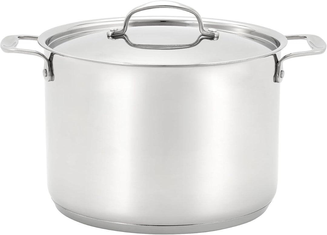 Stellar Profile 24 cm Suppentopf – 7 l Edelstahl- Kochtopf Induktion mit Zwei Griffen – Spülmaschine