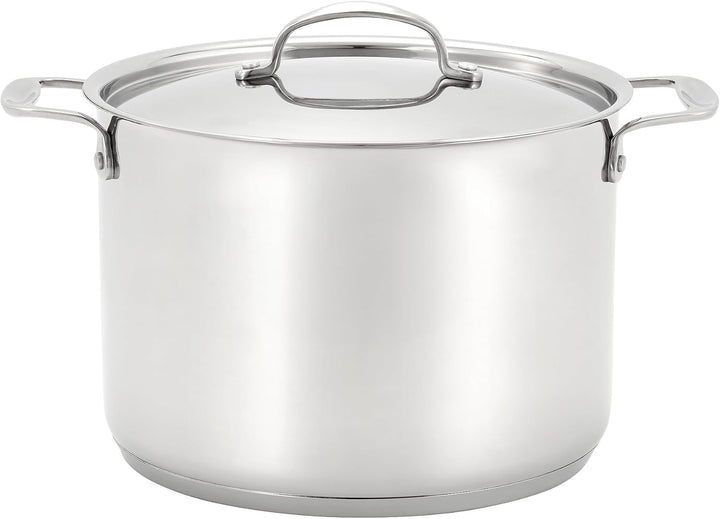 Stellar Profile 24 cm Suppentopf – 7 l Edelstahl- Kochtopf Induktion mit Zwei Griffen – Spülmaschine