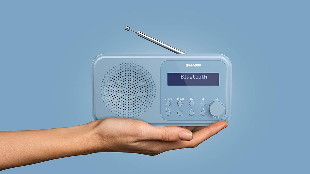 SHARP DR-P420 Portables Digitalradio (DAB/DAB+/FM mit RDS, USB, Bluetooth 5.0, 3,5mm Klinke Wecker-F