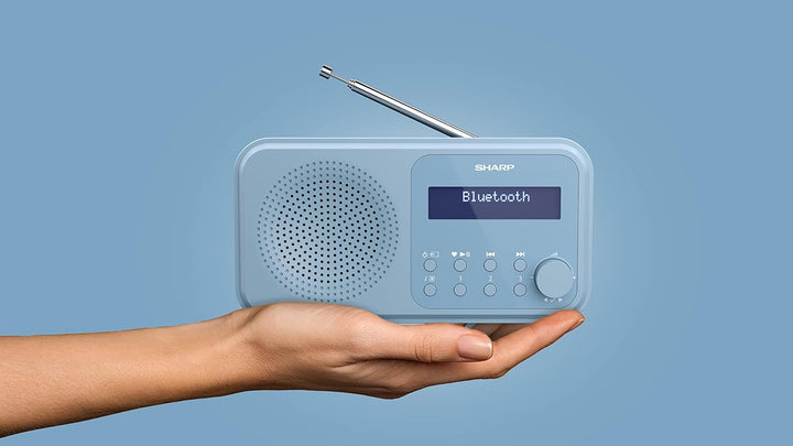 SHARP DR-P420 Portables Digitalradio (DAB/DAB+/FM mit RDS, USB, Bluetooth 5.0, 3,5mm Klinke Wecker-F