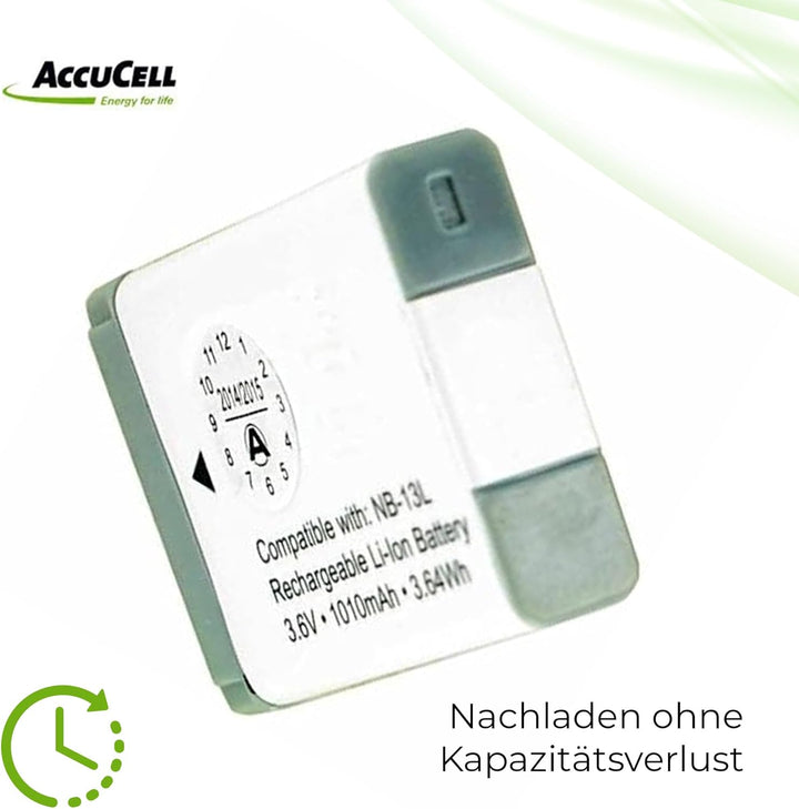 AccuCell Akku kompatibel mit den Canon NB-13L Akku Canon Powershot G7X