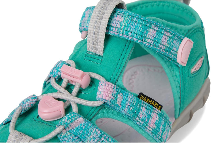 KEEN Unisex-Kinder Seacamp 2 Sandalen 32 EU Bright Aqua Giggle Pink, 32 EU Bright Aqua Giggle Pink