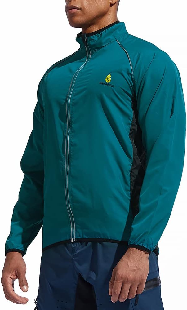 WOSAWE Herren-Fahrradjacke Winddichte wasserdichte MTB Mountainbike Jacket Für Radfahren, Joggen &amp; W