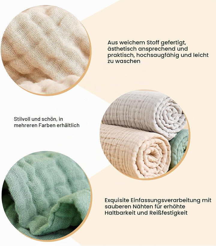 3 Stück Baby Erstausstattung Neugeborene，Handtuch Kapuze（Grösse 90 * 90cm），babyhandtuch mit Kapuze，K