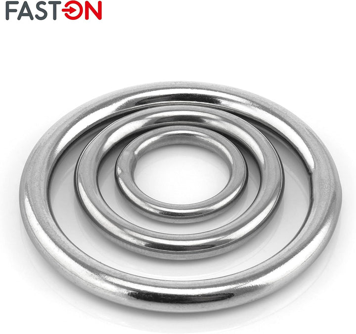 FASTON® Edelstahlringe 12x70mm geschweisst und poliert (2 Stück) Edelstahl O Ring Rundring rostfreie