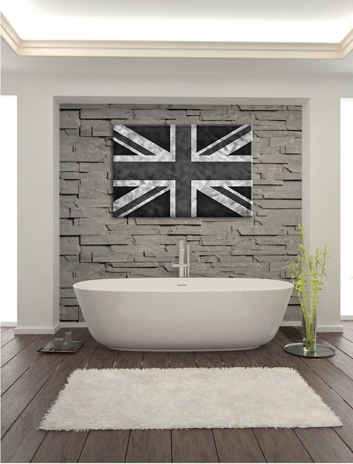 Pixxprint Grossbritannien Flagge als Leinwandbild | Grösse: 100x70 | Wandbild| Kunstdruck | fertig b