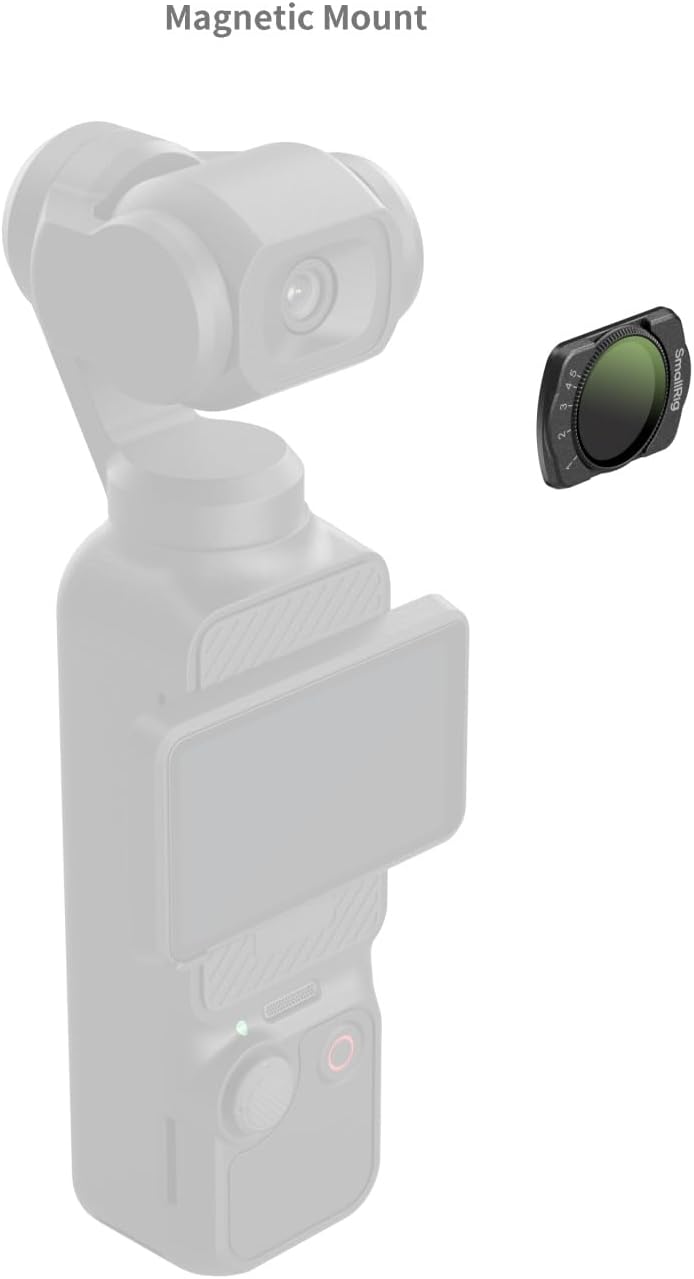 SMALLRIG Magnetischer, Verstellbarer ND2-ND32-Filter für DJI Osmo Pocket4 / Osmo Pocket 3, doppelsei