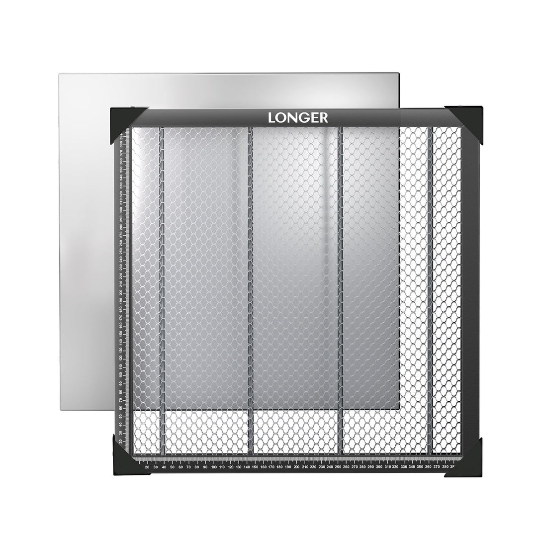 LONGER Wabenplatte 440x440mm für Lasergravierer - Professionelle Rauchabzugsplatte mit Aluminiumpane