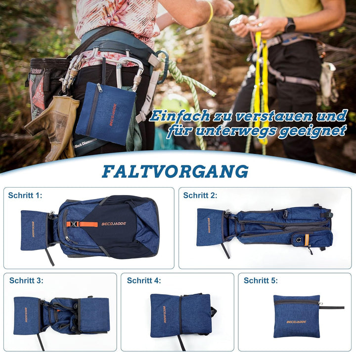 15L Wanderrucksack Herren Kleiner Rucksack Damen Leichter Daypack Tagesrucksack Faltbarer Trekkingru