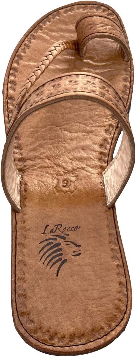 LaRocco Ledersandalen Zehenring Zehentrenner Zehenschlaufe Echtleder Sandalen 17.a.b.w 36 EU Beige,