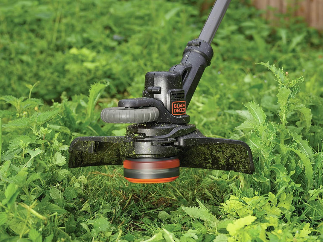 Black+Decker Akku-Rasentrimmer (18V 2,0Ah, 28 cm Schnittbreite, Powercommand Easy Feed, inkl. Akku u