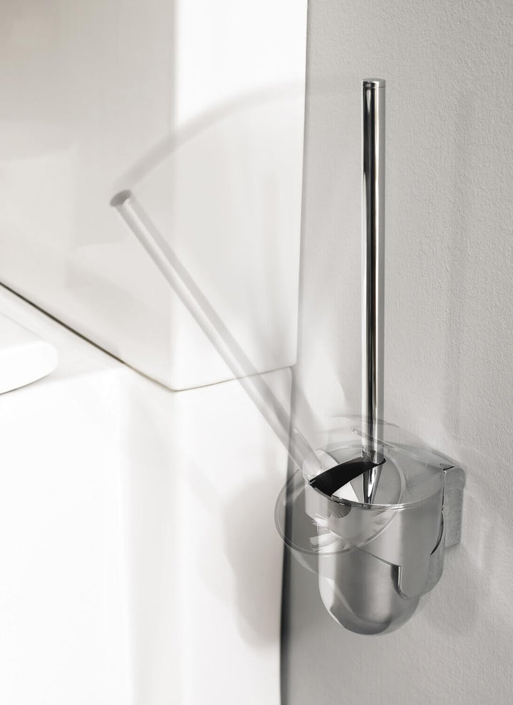 Emco System 2 Toilettenbürsten-Garnitur, chrom, Toilettenbürste mit Halterung, WC-Garnitur, Wandmont