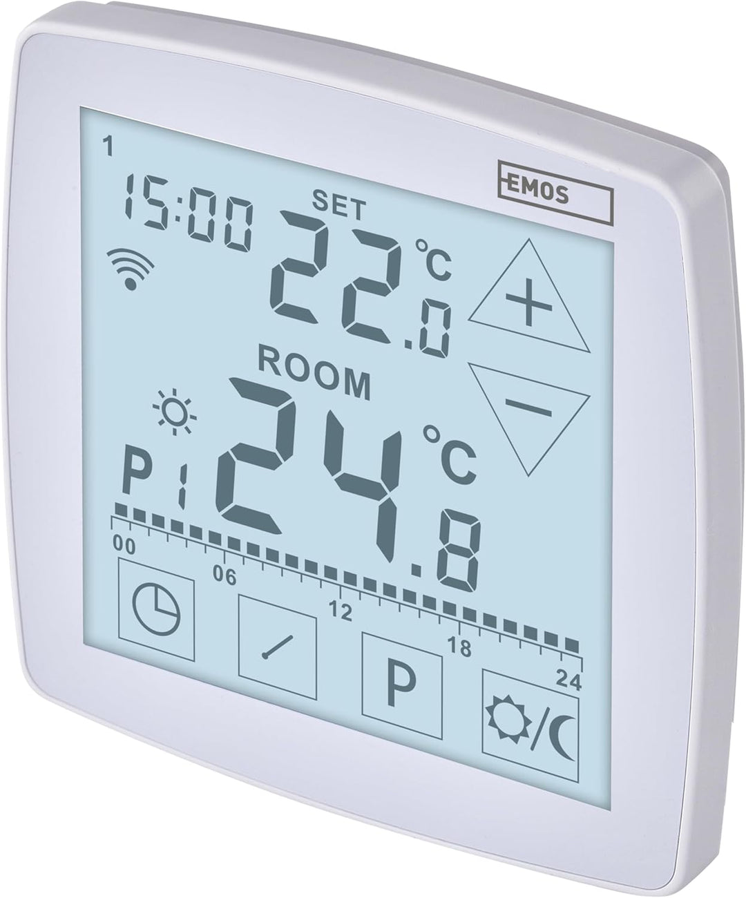 EMOS GoSmart - Smart Home Raumthermostat mit App - WiFi - Open Therm Thermostat für Fussbodenheizung