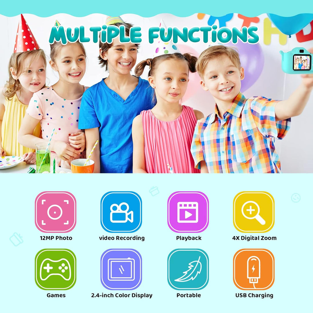 Kinder Kamera, 2.0”Display Digitalkamera,Geschenke für 3 4 5 6 8 7 9 10 11 12Jahre Jungen und mädche