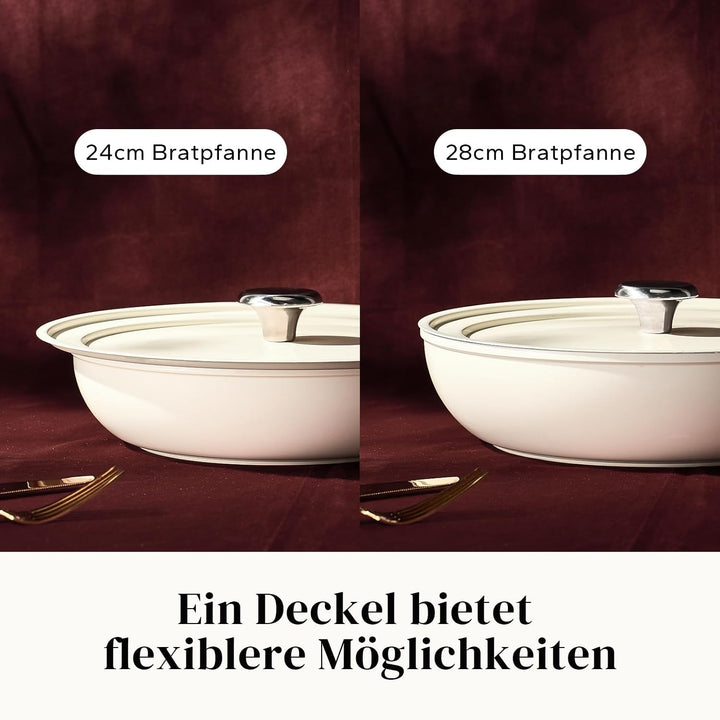 Redchef Pfannenset Keramik Aluminium Bratpfannen, Antihaft Keramik-beschichtet Pfannen Induktion 20/