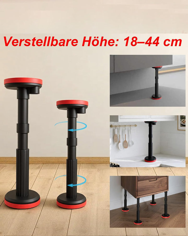 Teleskopstützen Höhenverstellbar 18-45cm - 2 Stück Teleskop-Stützstange | Verstellbar Stützsystem Te