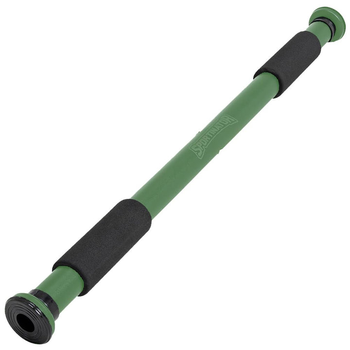 SPORTINATOR® Klimmzugstange zum Einspannen im Türrahmen, für dein Home-Gym. Länge 60–102 cm, kompakt