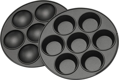 Melissa 16250072 3in1 Donut Muffin und Popcake-Maker 3 auswechselbare Backplatten, Rot Metallic