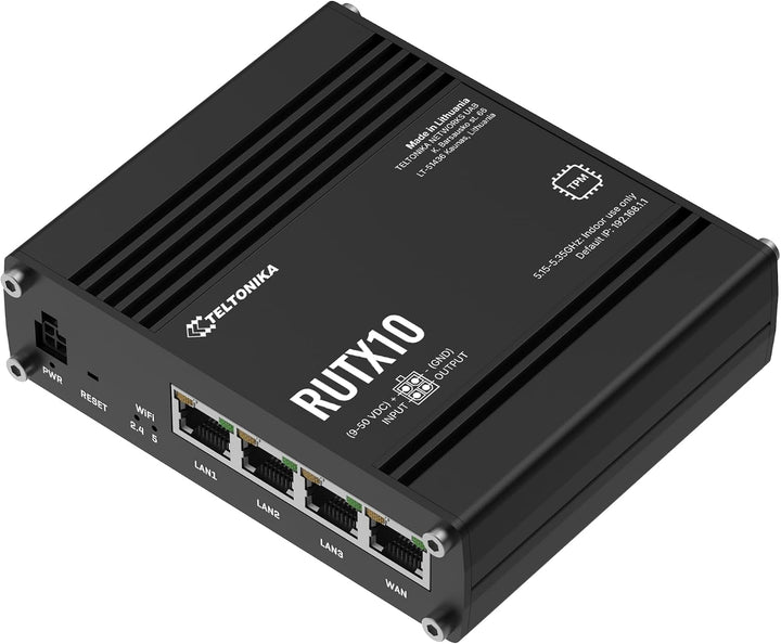Teltonika RUTX10 Rugged Ethernet Router Standard Package, RUTX10000000 (Standard Package Rugged Ethe