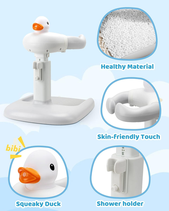 Höhenverstellbar Baby Badewanne Gestell mit Sitz: Stand Dusche with Seat für ab 6 Monate Kinder - An
