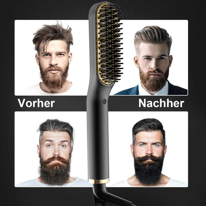 ANLAN , 2 in 1 Bartglätter für Männer und Mini Haarglätter, 5-Stufen Temperatur(120-200℃), 30er Schn