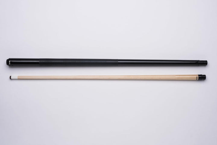 CUEL Code Black Billard-Queue schwarz für Poolbillard, 2-teilig, mit Vollholz-Oberteil, Leinen-Griff