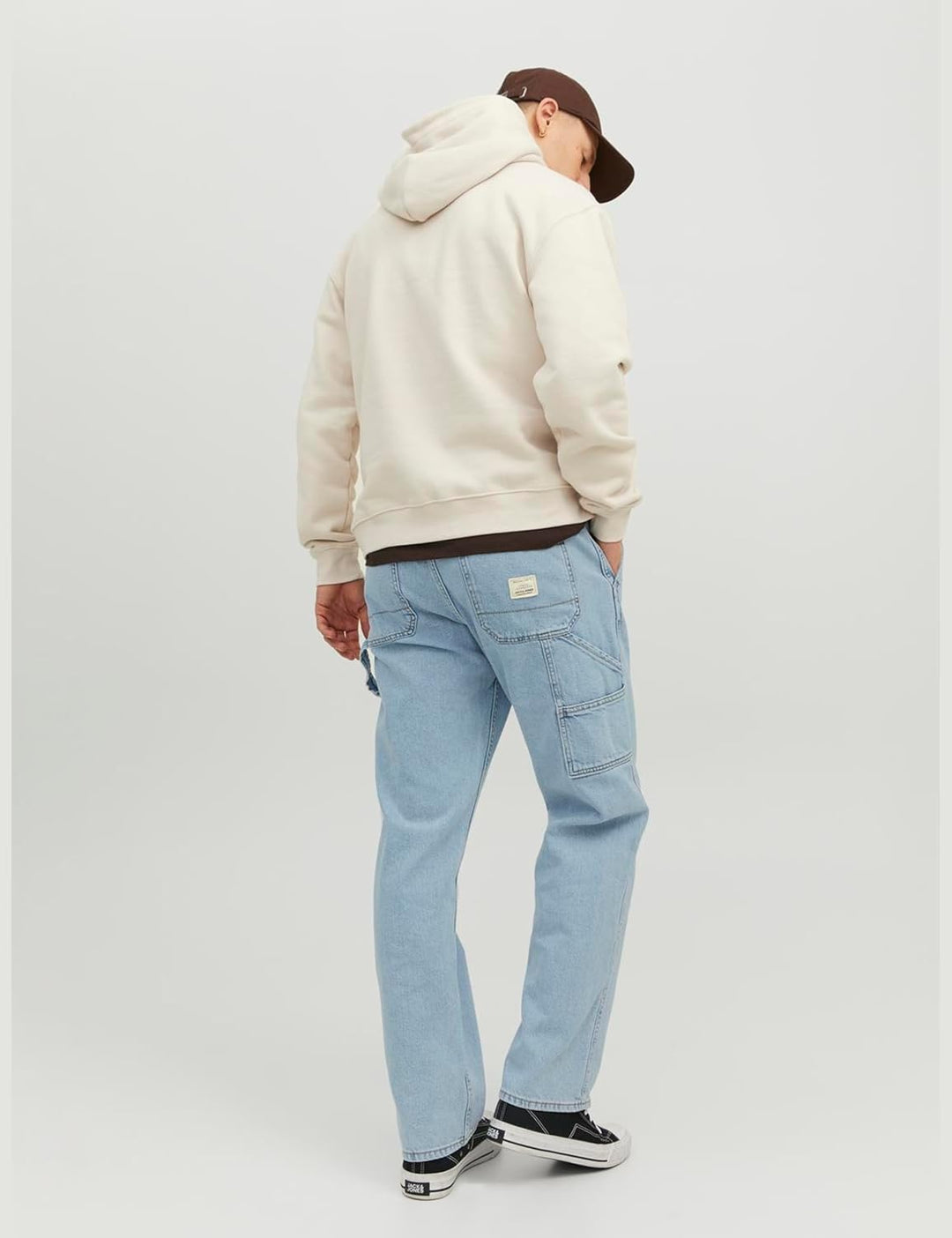 JACK & JONES Male Loose fit Jeans JJIEDDIE JJUTILITY MF 491 SN Loose fit Jeans 32W / 32L Blue Denim,