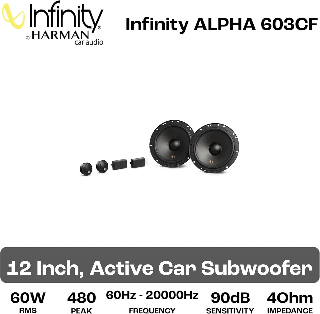 Infinity Alpha 603CF 3-Wege Koaxial Lautsprecher Auto 16,5cm, 6,5 Zoll, von Harman Kardon Car HiFi m