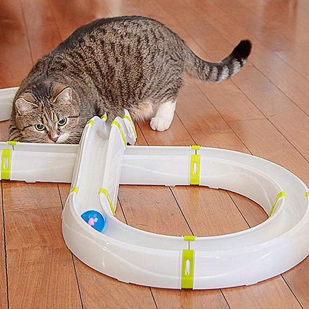 Ferplast Interaktives Spiel für Katzen TYPHON Katzenspielzeug, Modular Circuit, LED Luminous Ball en