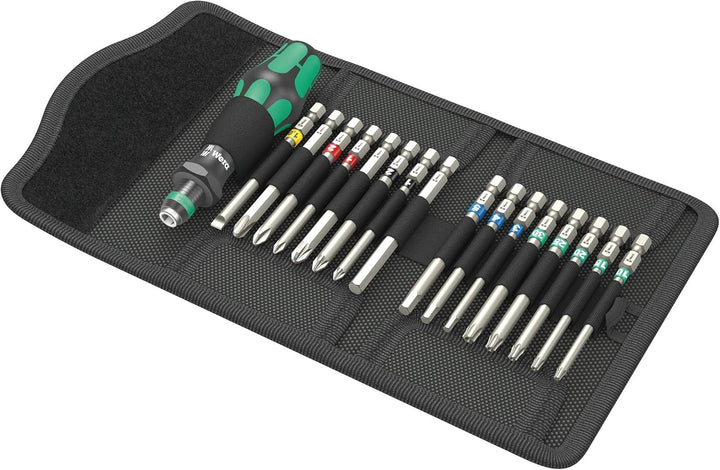 Wera - 05059303001 - Schraubendreher Wechselklingen Satz, Kraftform Kompakt 60 Tool Finder, 17-teili