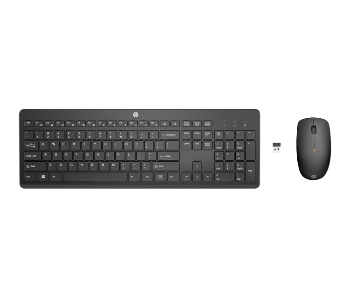 HP 230 Maus und Tastatur (kabellose Maus und Tastatur, USB Dongle, bis zu 16 Monate Akkulaufzeit, QW