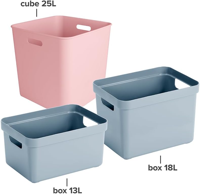 Sunware Sigma Home Aufbewahrungsboxen Klein 25L - 31,8 x31,8x 31,1cm - Kunststoff Aufbewahrungsbox O