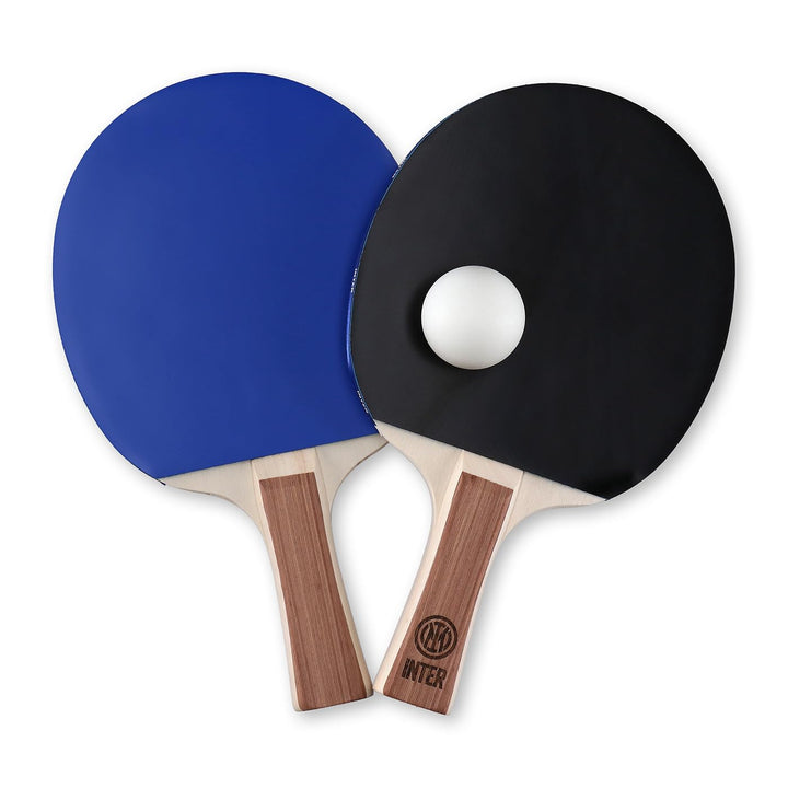Inter - Tischtennisschläger mit Logo und Set mit Zwei Bällen Kinder und Erwachsene Interisten - Offi