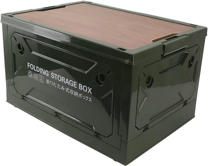 Pssopp Faltbare Camping-Aufbewahrungsbox, Campingbox mit Grossem Fassungsvermögen von 50 L und Räder