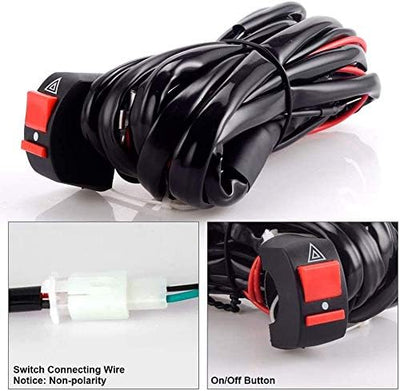WinPower Relais-Kit für Kabelbaum Schalter mit 2 Lampen Anschlüssen für Motorrad Lichter fahren/Zusä