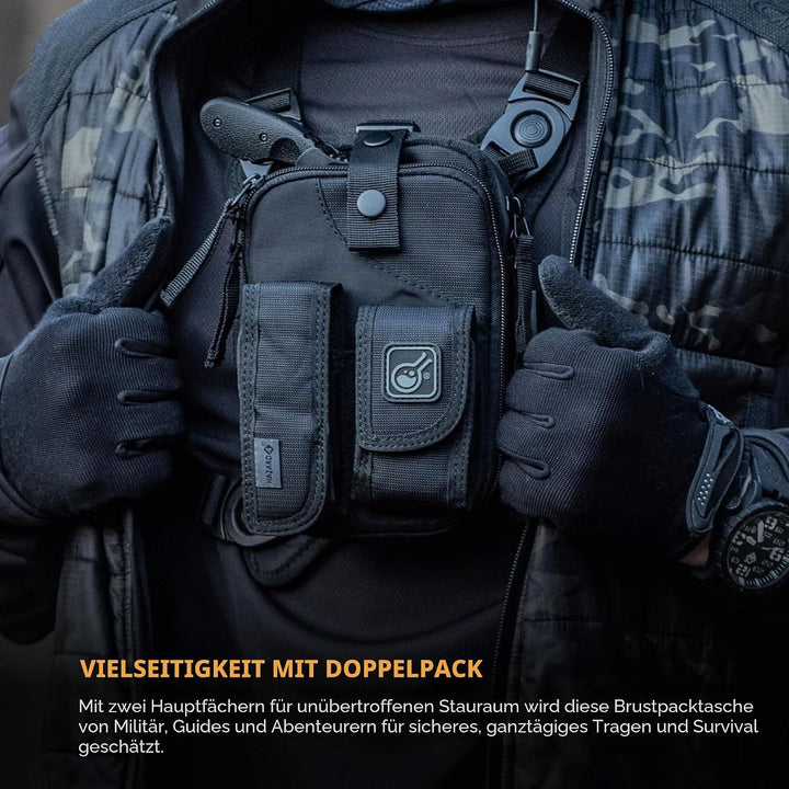 CivilianLab Covert Rg Anatomisches Schultergurtzeug Schwarz