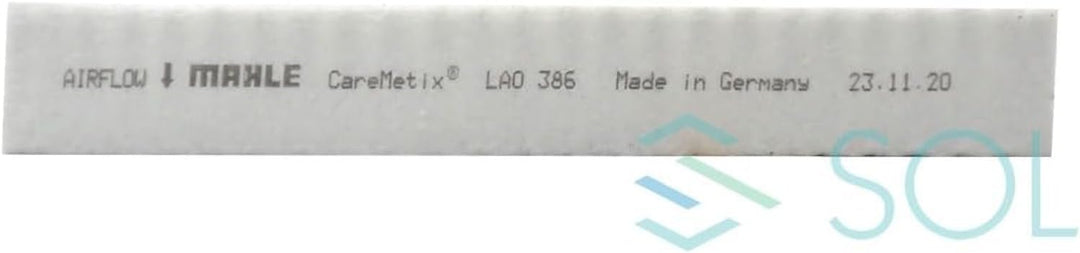 MAHLE LAO 386 Innenraumfilter Allergen-, Bakterien- und Geruchsschutz, Allergen-, Bakterien- und Ger