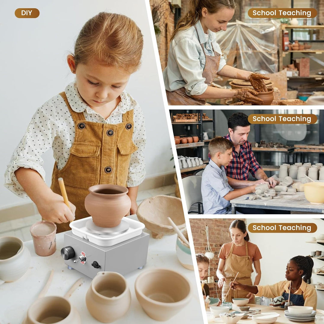 Töpferscheibe, Töpferscheibe Elektrisch mit 2000 U/min Einstellbare Geschwindigkeit, Pottery Wheel m