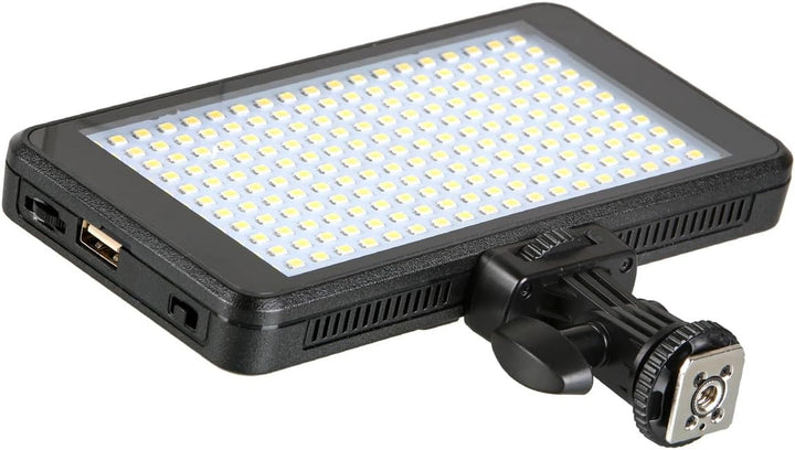 ayex Extraflache dimmbare Videoleuchte mit 228 LEDs und Power Bank Funktion mit Diffusoren und Neige