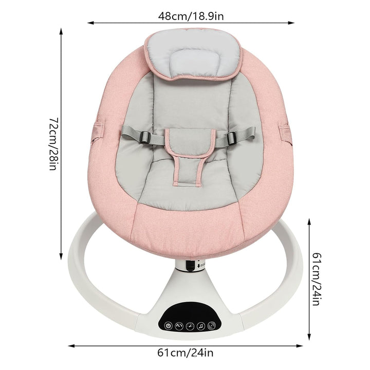 Elektrische Babywippe, Babywippe mit Bluetooth, Schaukelstuhl mit Fernbedienung for babies aged 0-12